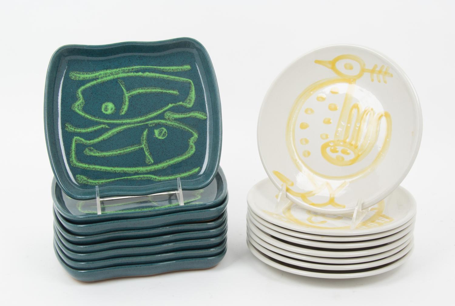 An Assembled Collection of Stoneware Articles Width of widest 13 1/2 inches. — 20TH CENTURY