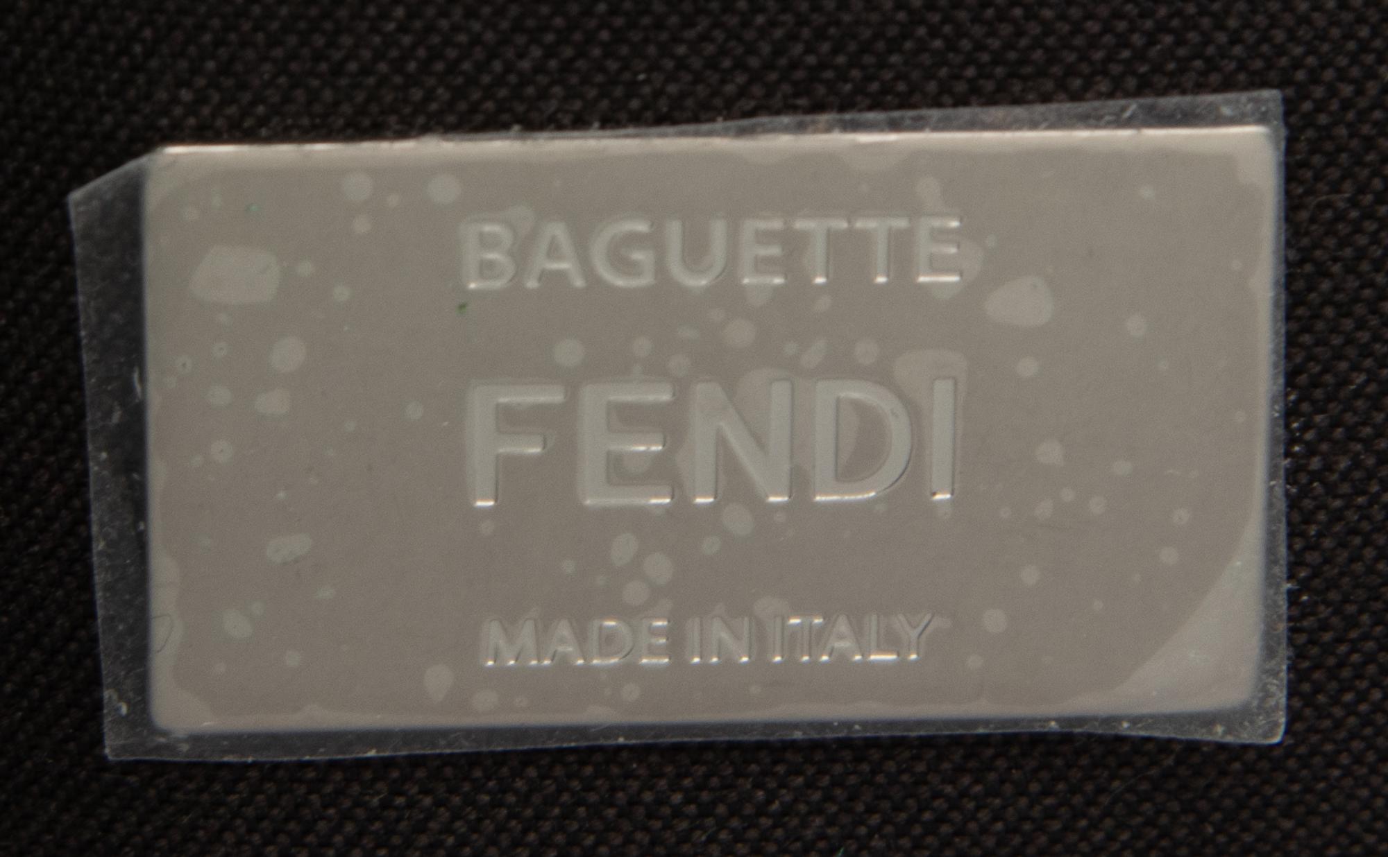 FENDI, MINT GREEN QUILTED LEATHER BAGUETTE