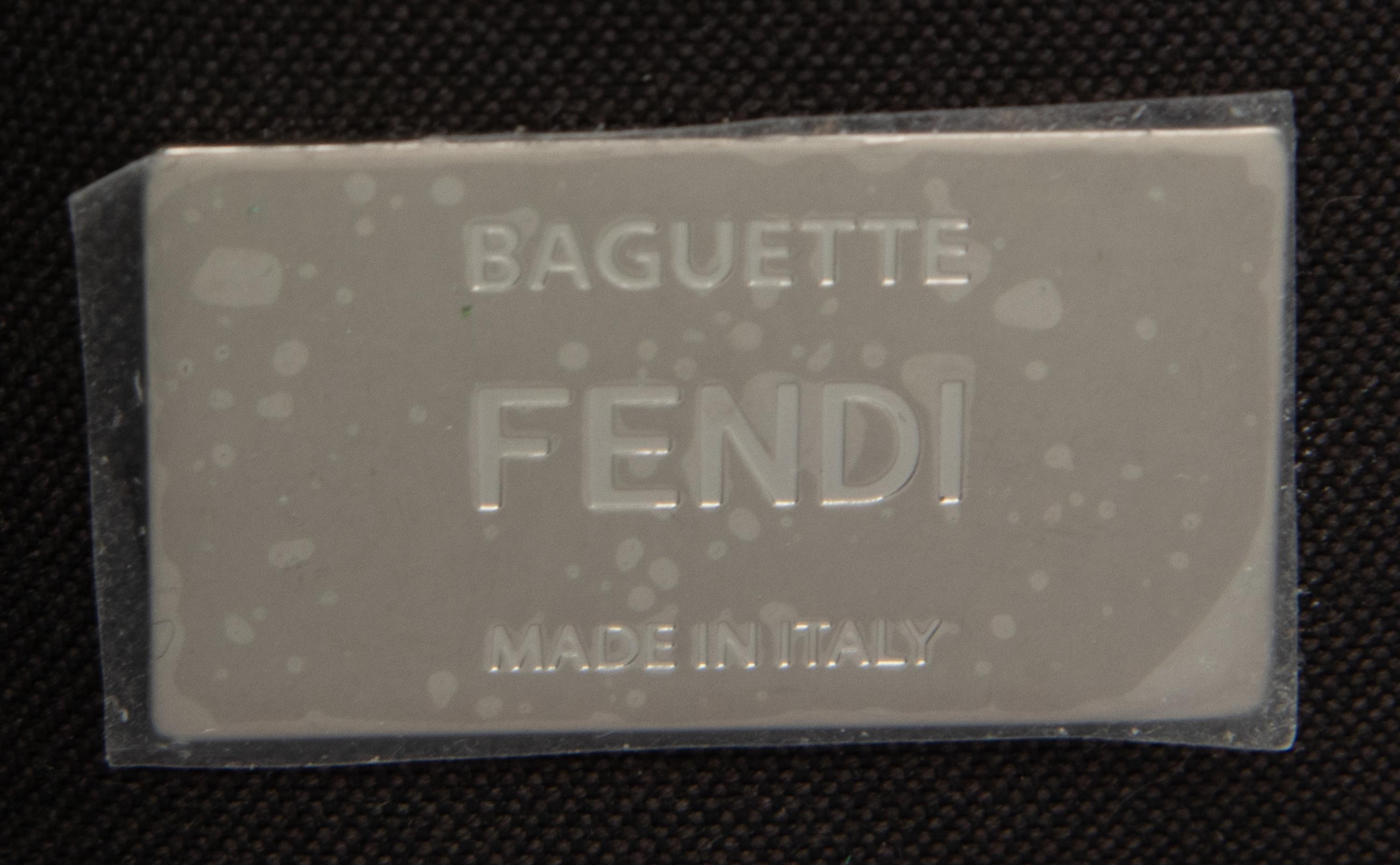FENDI, MINT GREEN QUILTED LEATHER BAGUETTE