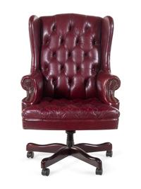 A Leather Upholstered Desk Chair