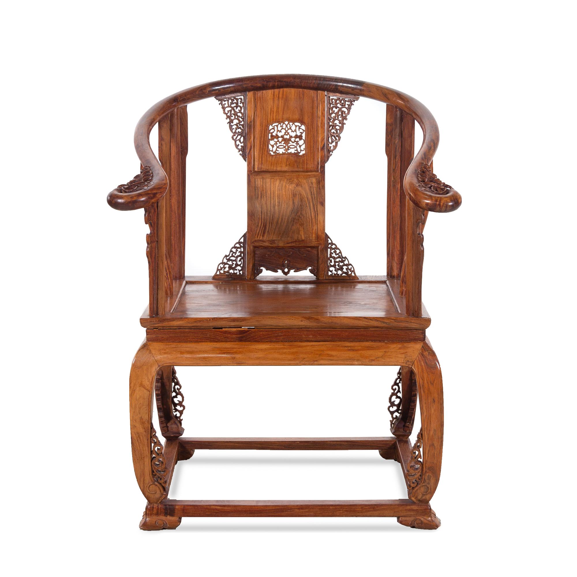 An African Huanghuali Horseshoe-Back Armchair, Quanyi
