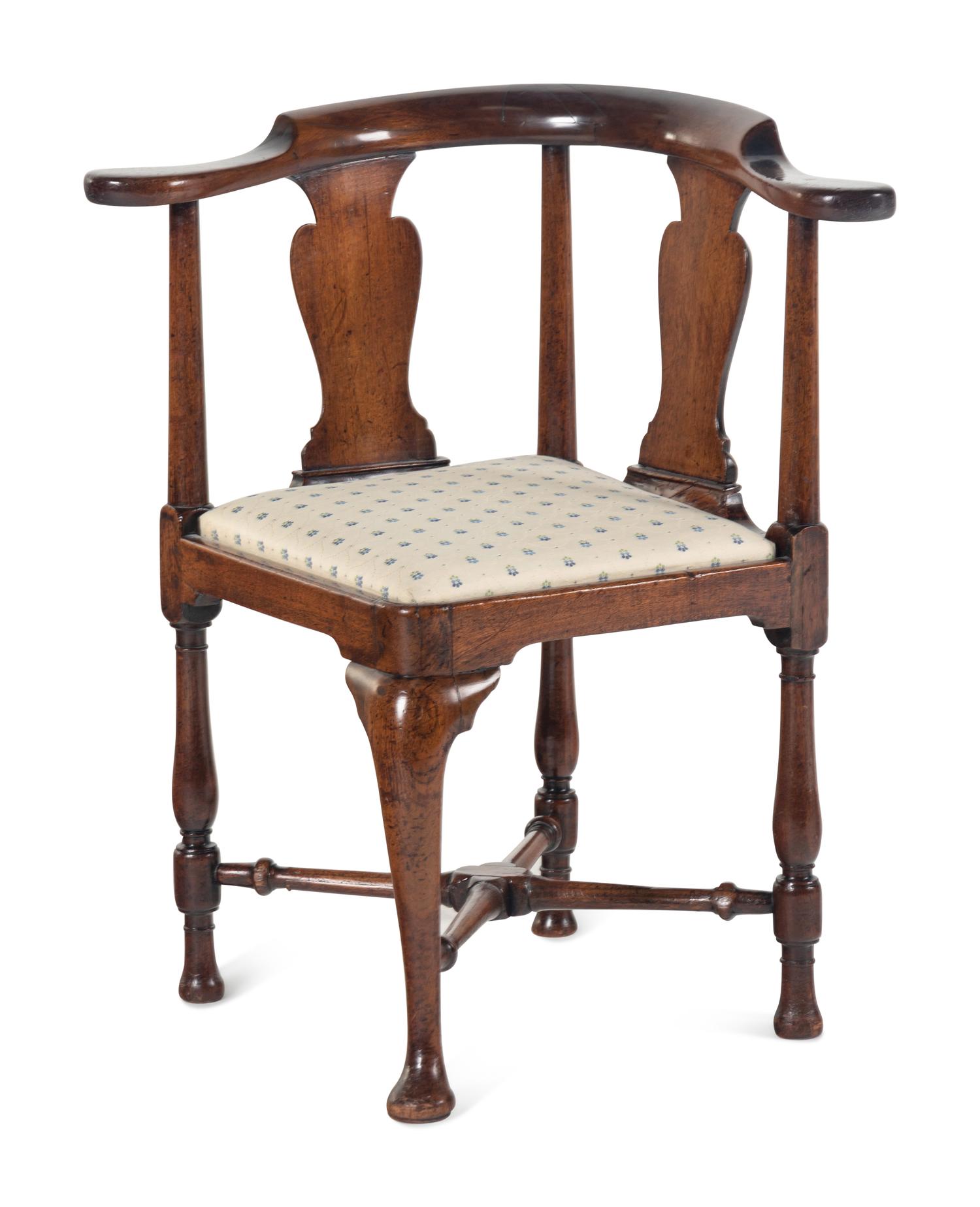 A George III Mahogany Corner Chair
