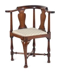 A George III Mahogany Corner Chair