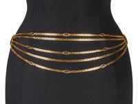 Two Gucci Gold-Tone Metal Belts, Late 20th Century