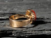 14K Gold and Coral Ring