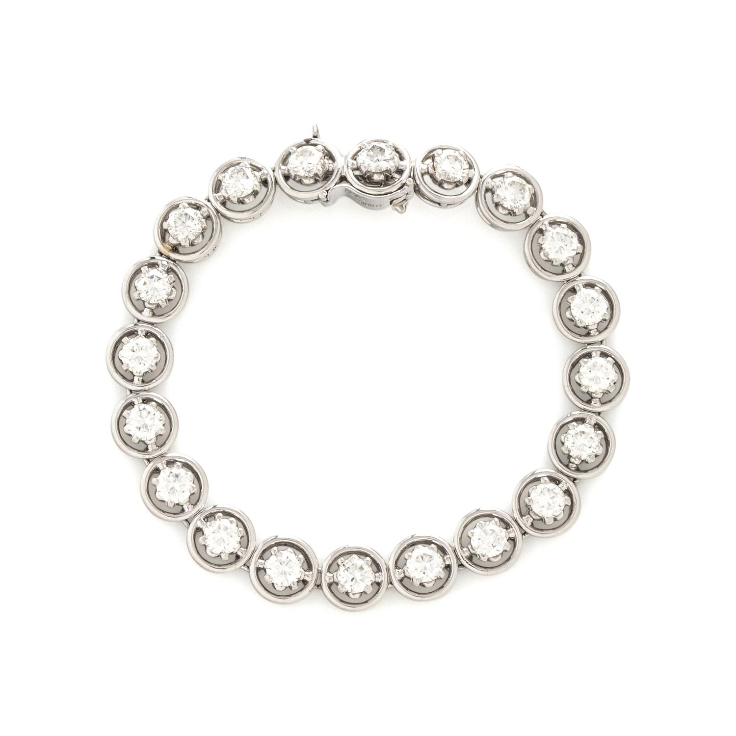 BIRKS, PLATINUM AND DIAMOND BRACELET