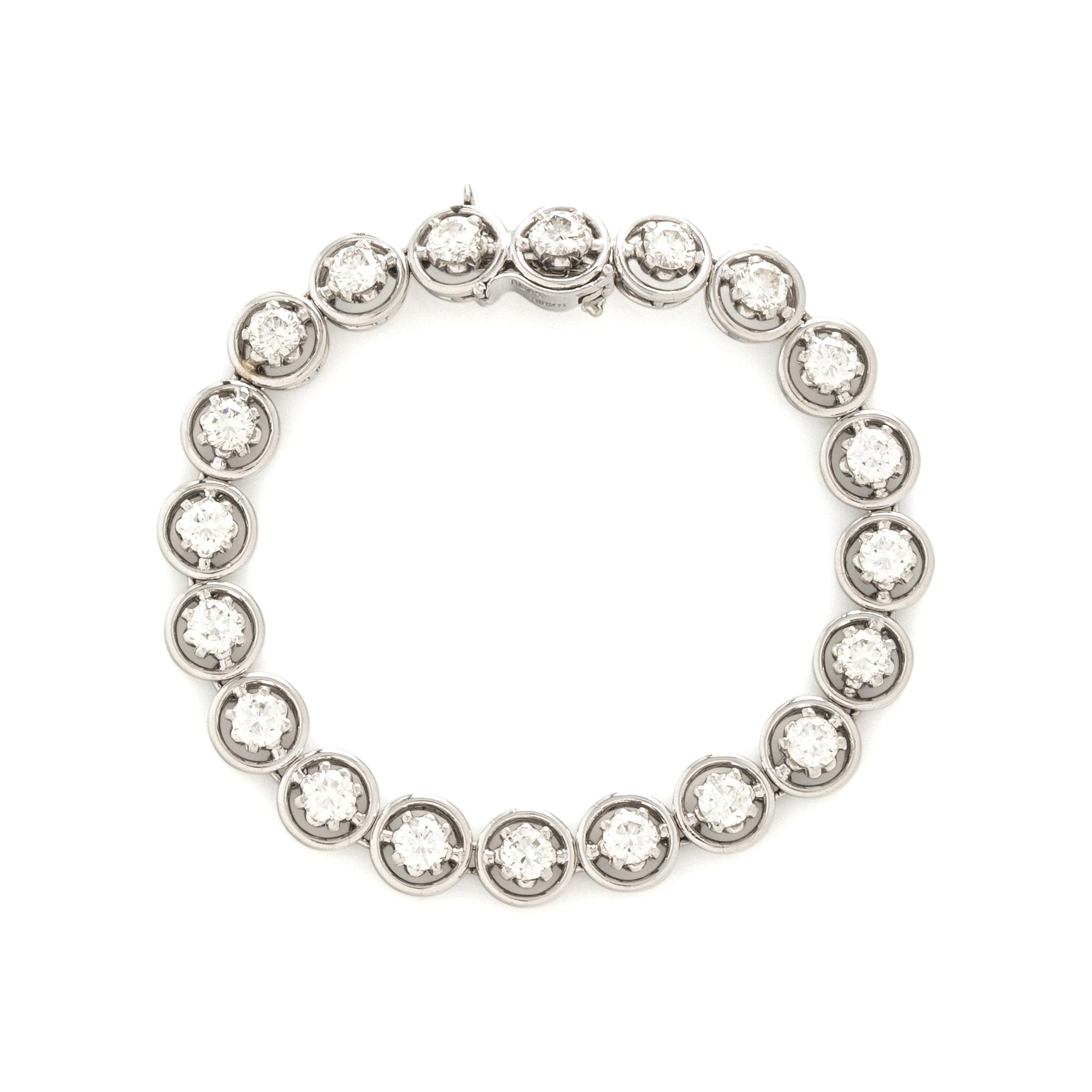 BIRKS, PLATINUM AND DIAMOND BRACELET