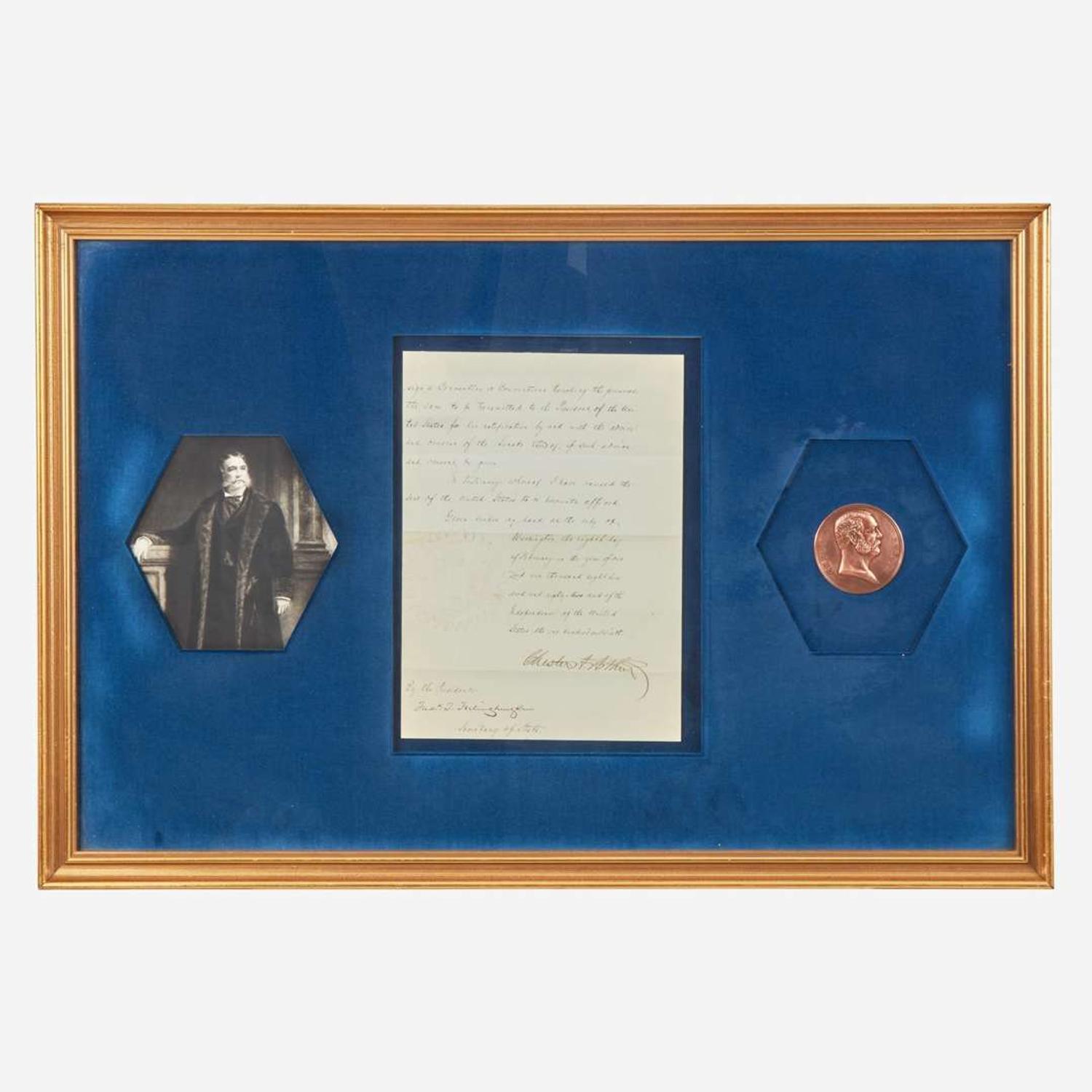 [Presidential] Arthur, Chester A. Manuscript Document, signed