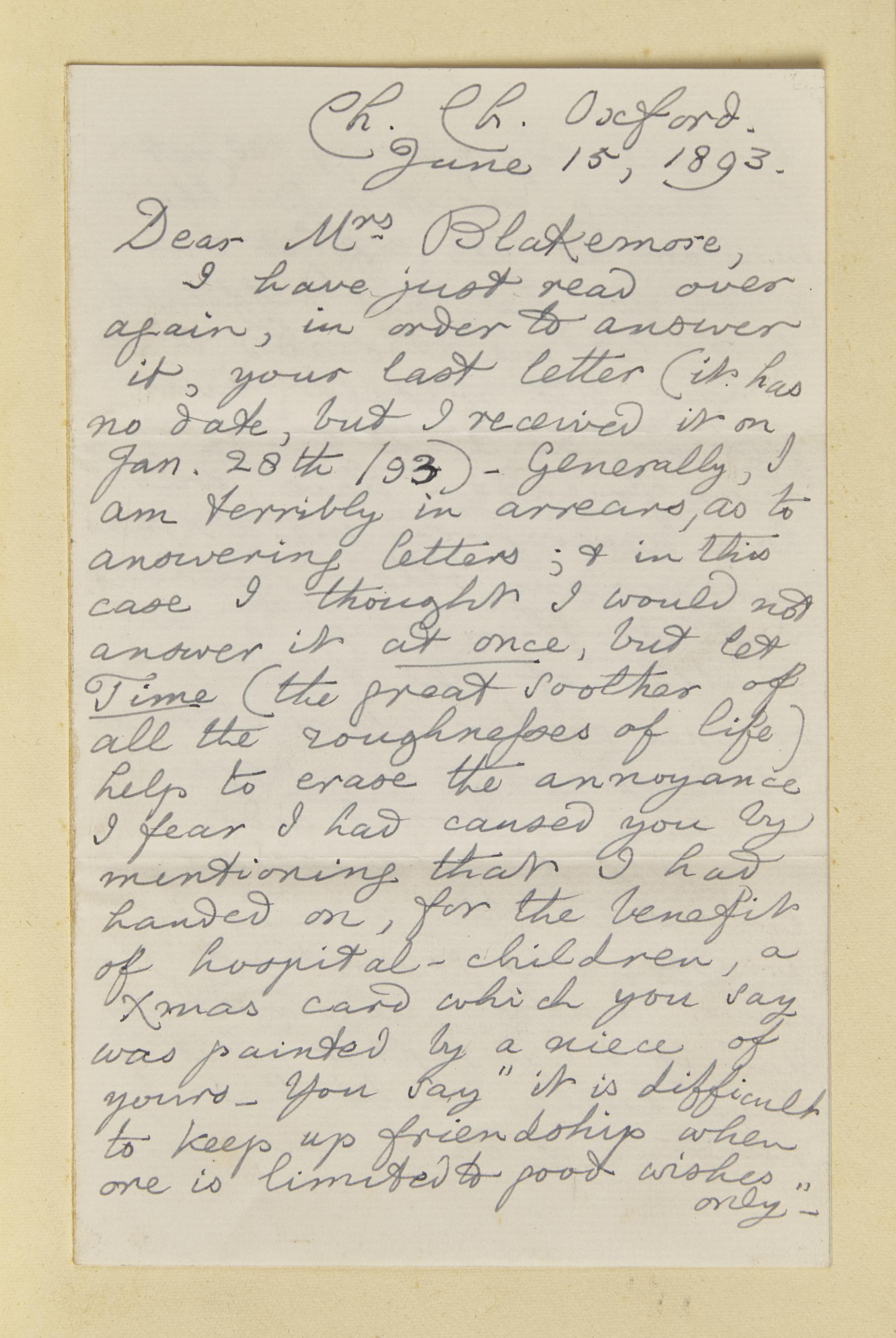 Carroll, Lewis (Charles Lutwidge Dodgson). Group of 8 Autograph Letters, signed