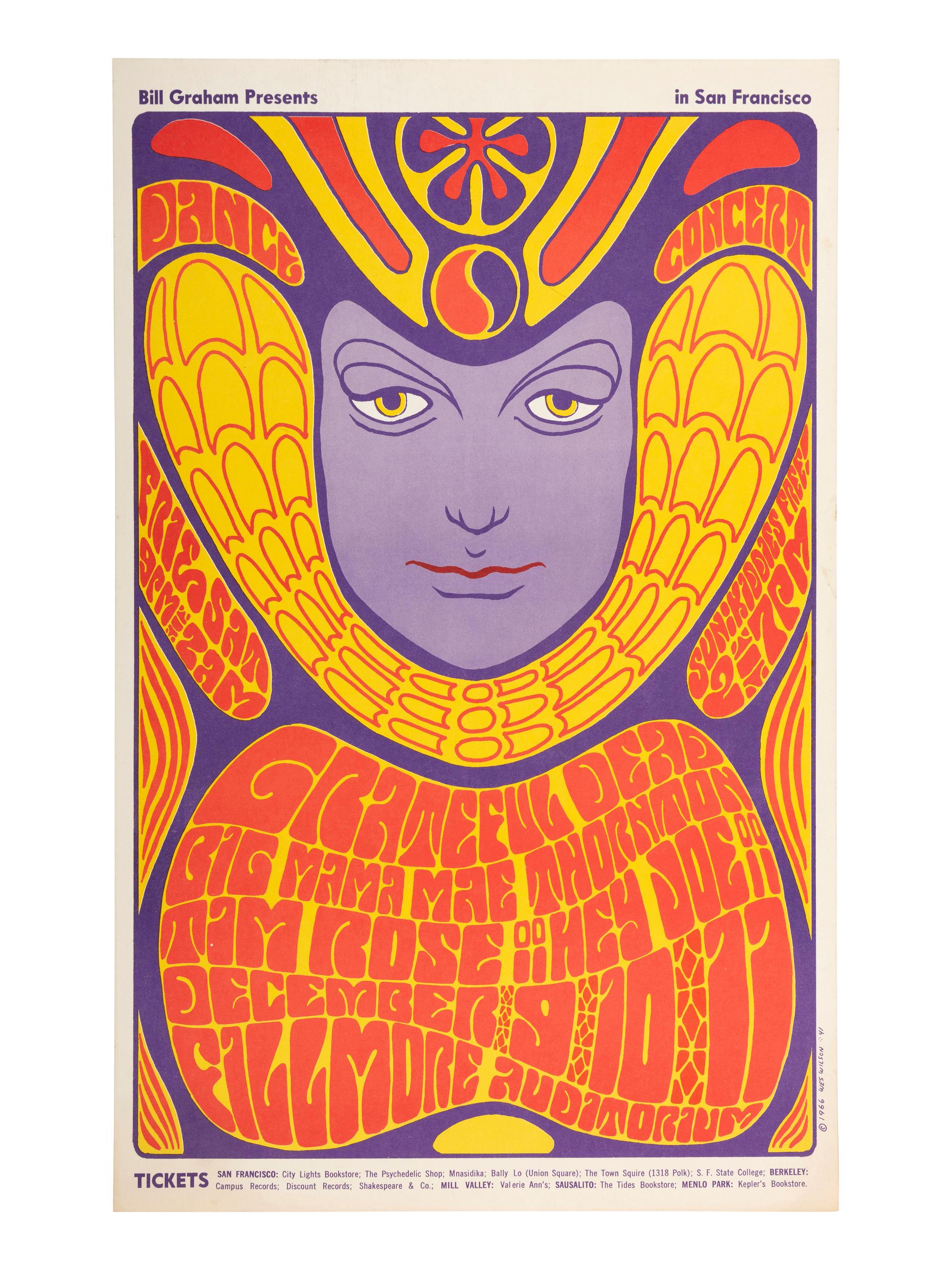 [MUSIC]. 2 Fillmore Auditorium posters promoting the Grateful Dead and Chuck Berry.