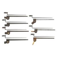 Six US Model 1873 Trapdoor Rifle Socket Bayonets with Scabbards and One Remington No. 1 Bayonet with Scabbard