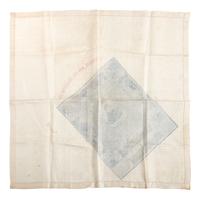 [HARRISON, Benjamin (1833-1901)]. -- [HARRISON, William Henry (1773-1841)]. Extremely scarce Benjamin Harrison campaign handkerchief "Tippecanoe and His Grandson Too." N.p.: Mrs. August Graham, 1888.