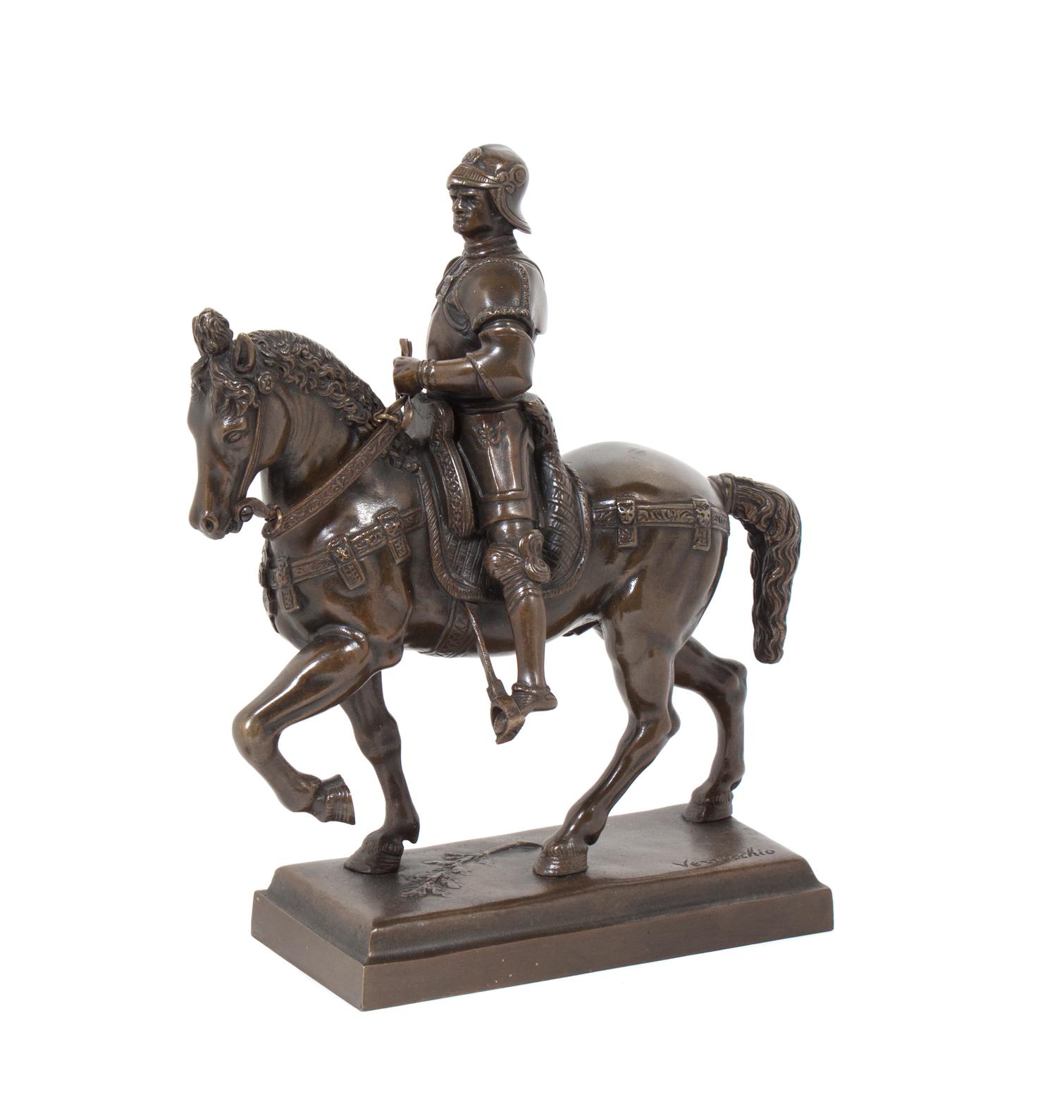 A Continental Bronze Figure, after Verrocchio Width 8 1/2 inches. — 19TH/20TH CENTURY