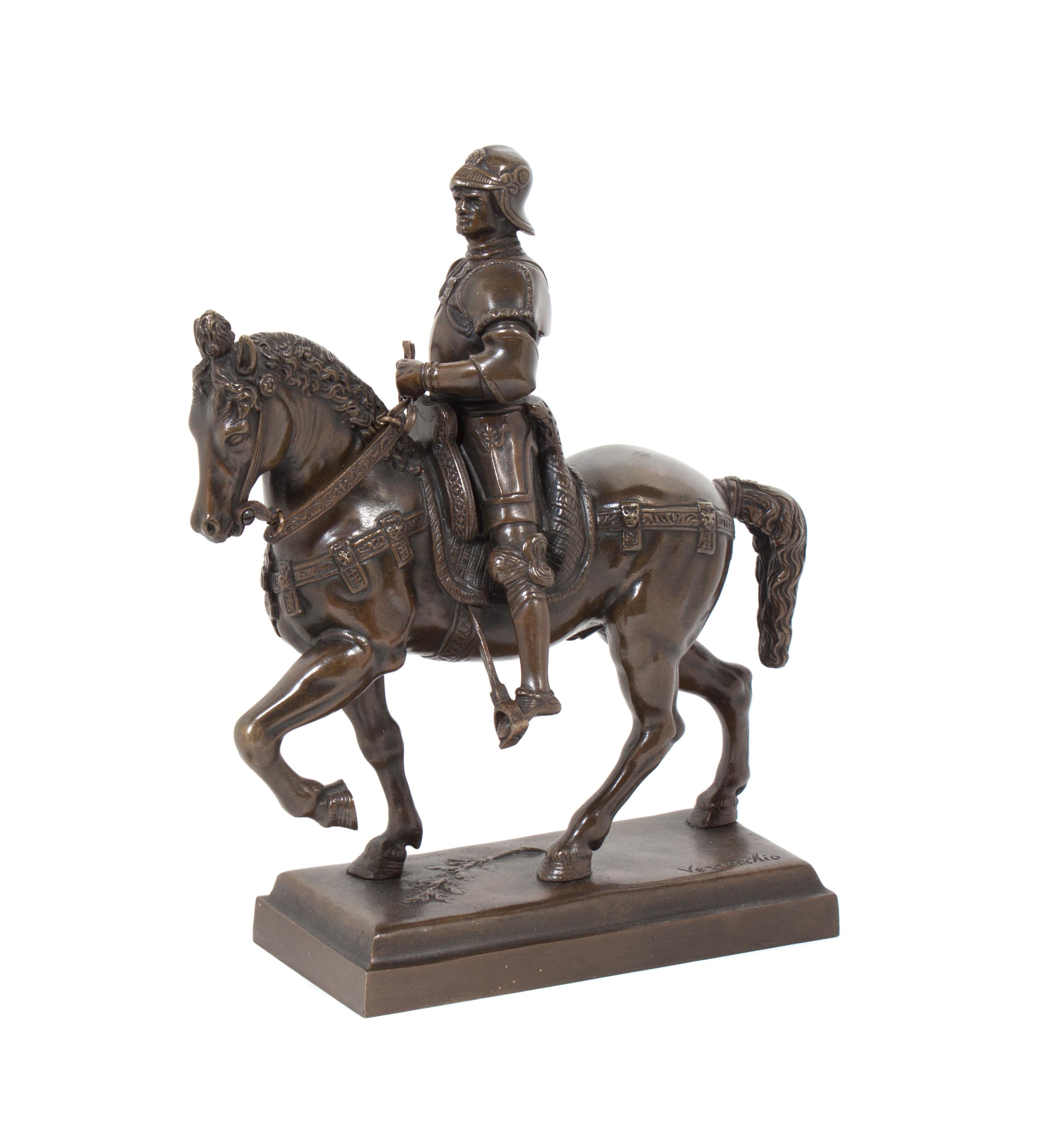 A Continental Bronze Figure, after Verrocchio Width 8 1/2 inches. — 19TH/20TH CENTURY