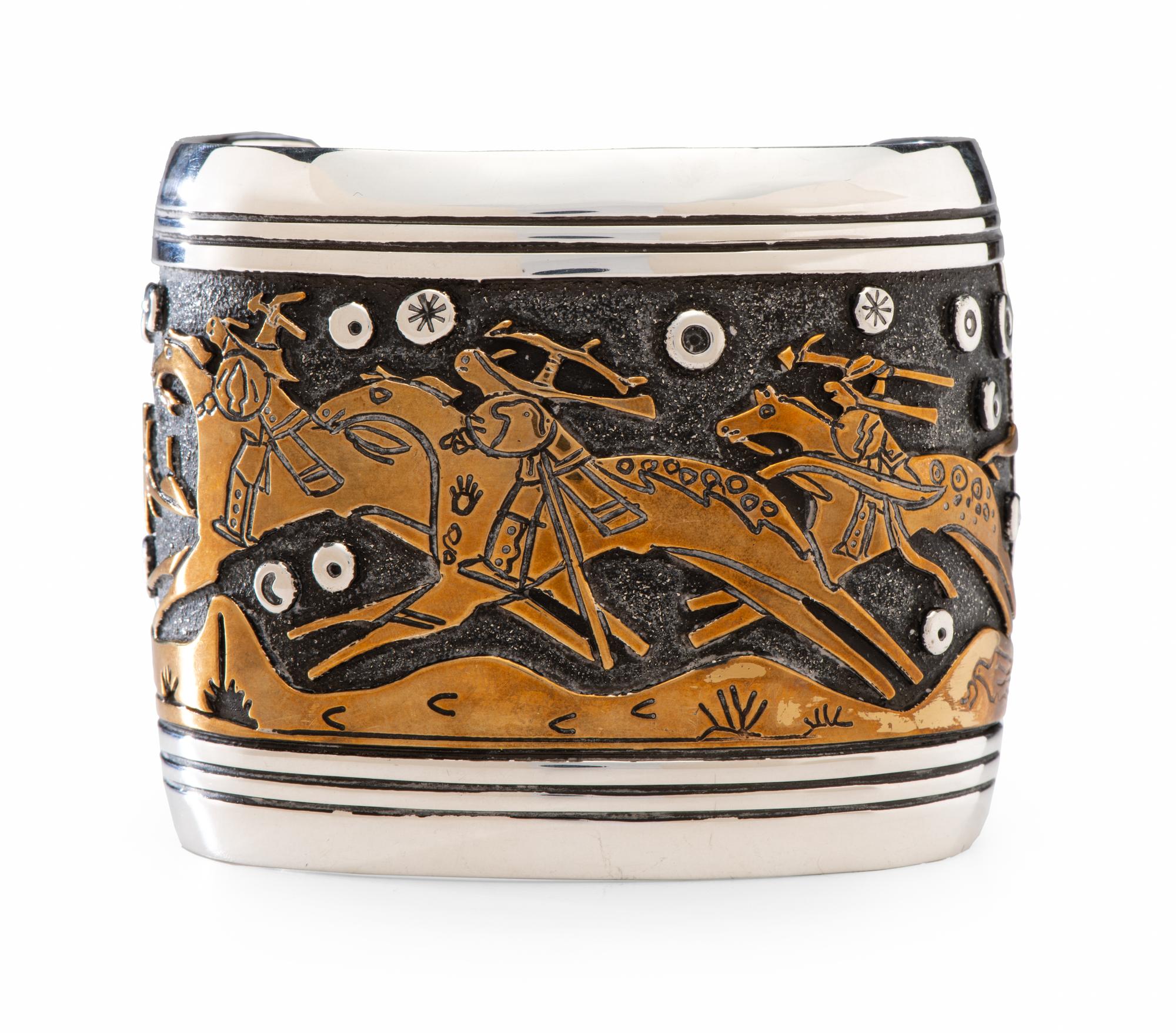 Sterling Silver and Brass Cuff Bracelet Lot is located and will ship from Denver, Colorado.