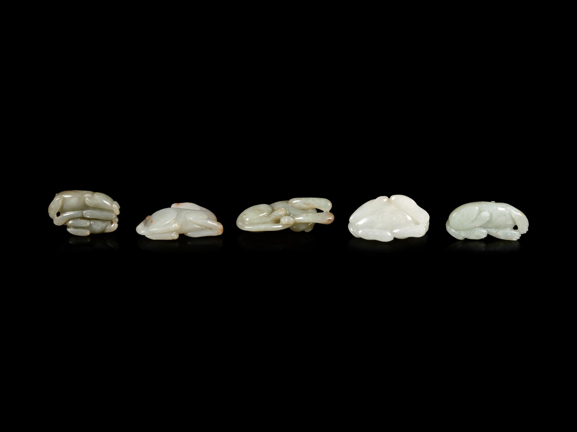 Five Chinese Jade Figures of Animals