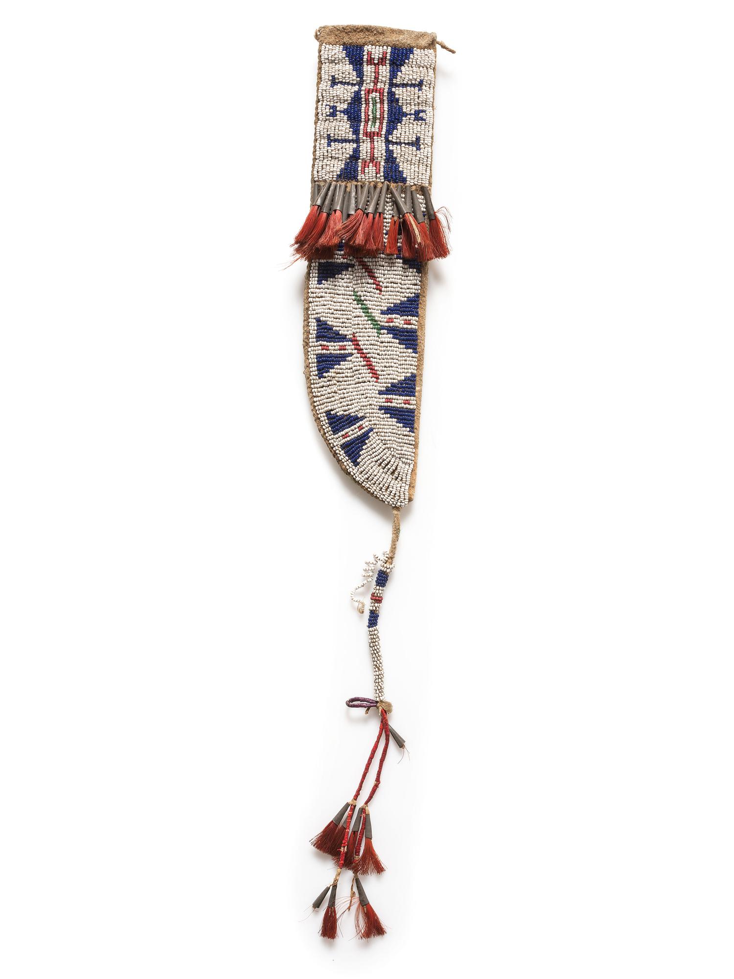 Sioux Beaded Buffalo Hide Knife Case