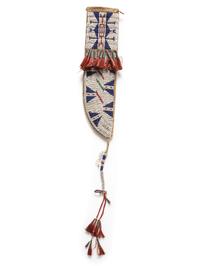Sioux Beaded Buffalo Hide Knife Case