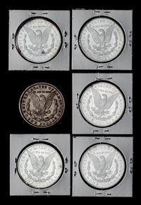A Group of Five United States 1880-S Morgan Silver Dollar Coins