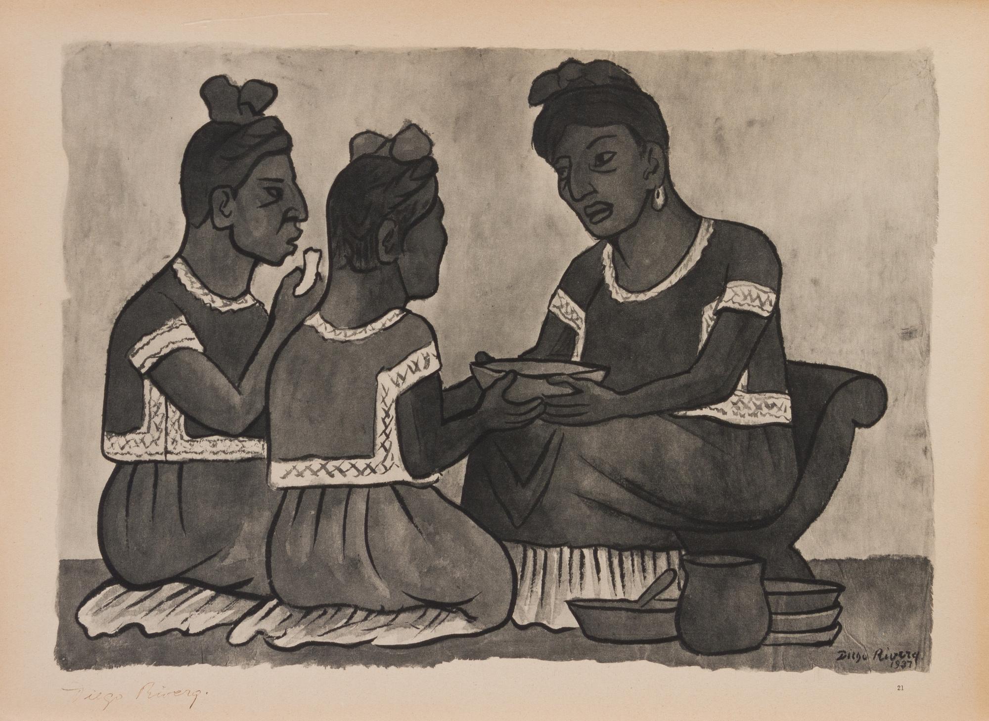 After Diego Rivera, (Mexican, 1886-1957), Acuarelas, 1935-1945 (portfolio of 19 of 25 lithographs with original jacket)