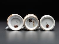 Three Cyclist's Porcelain Shaving Mugs