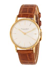 IWC, 18K YELLOW GOLD WATCH WITH IWC BUCKLE
