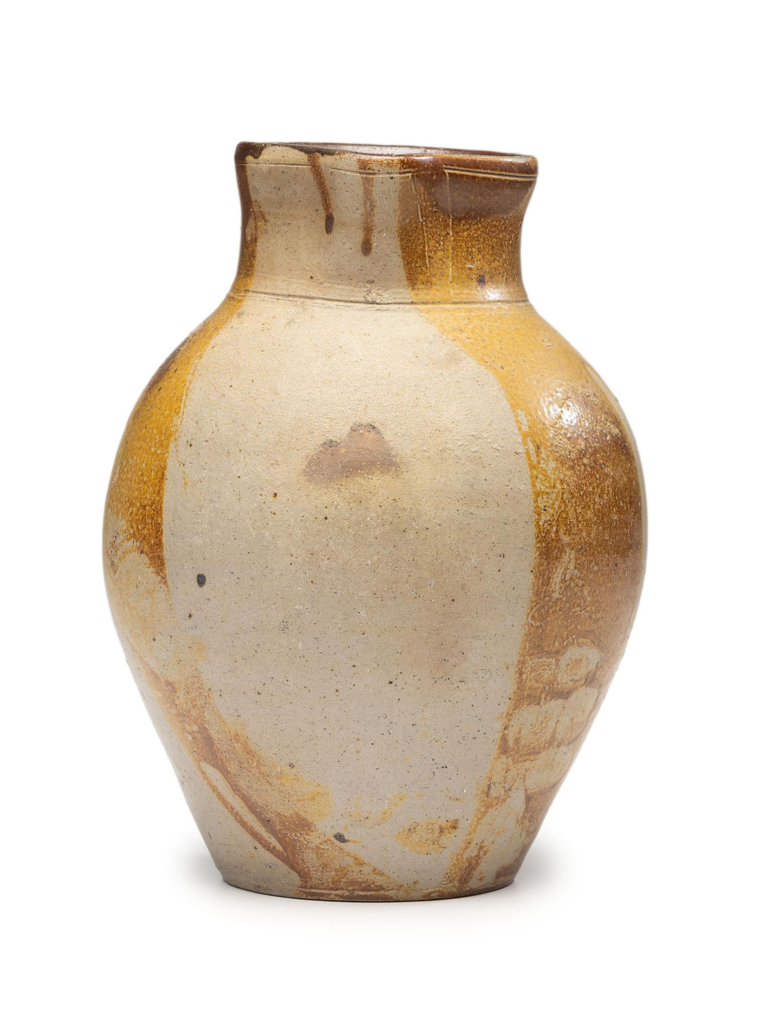 A Slip-Glazed Stoneware Pitcher