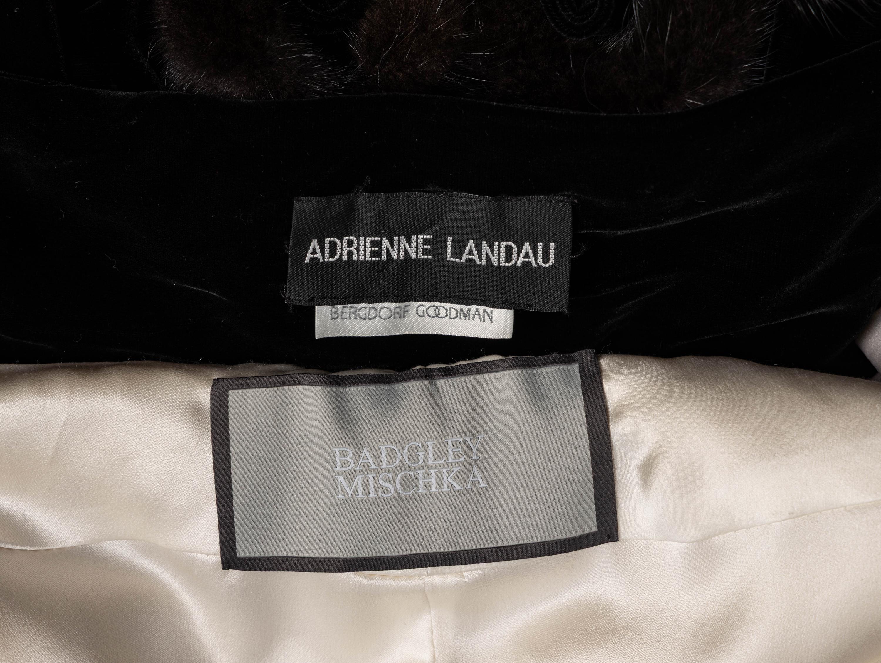 A Fur Stole & a Fur-Trimmed Velvet Wrap