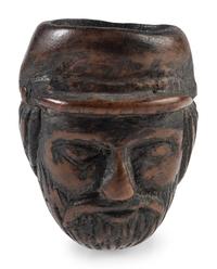 Civil War soldier folk art carved pipe identified to the 117th New York Volunteers.