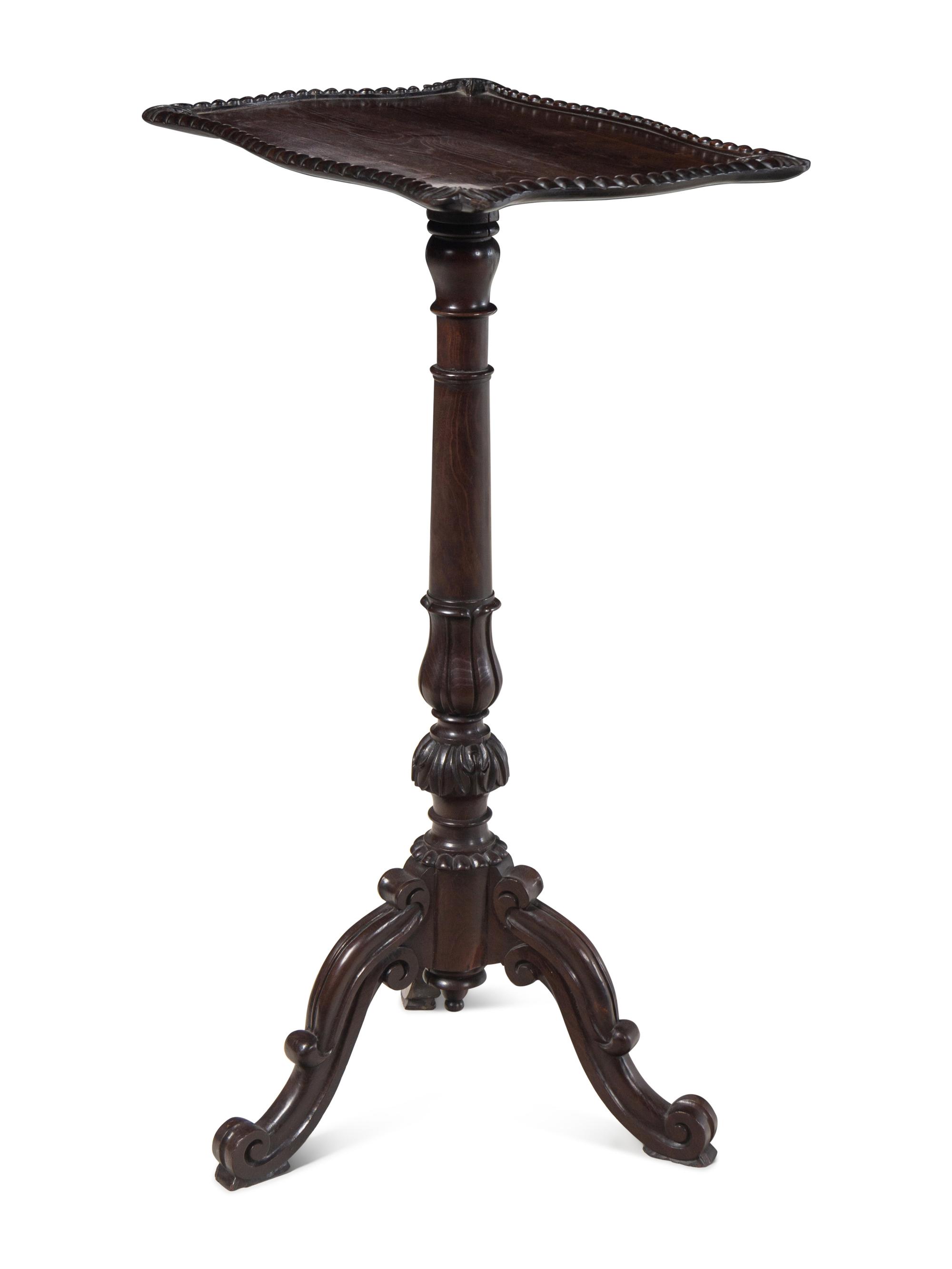 A Scottish William IV Laburnum Tripod Table in the Manner of Gillows of Lancaster