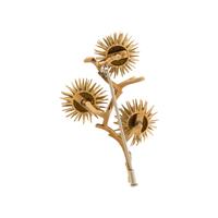 YELLOW GOLD AND DIAMOND BROOCH