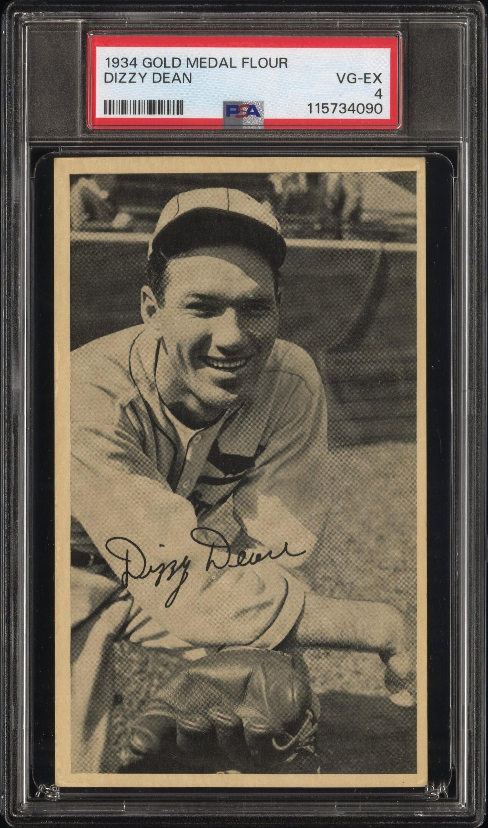 A 1934 Gold Medal Flour Dizzy Dean Baseball Card (PSA 4 VG-EX)