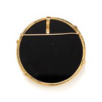 YELLOW GOLD, PLATINUM, DIAMOND AND HARDSTONE CONVERTIBLE BROOCH