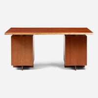 George Nakashima (American, 1905-1990) Double-Pedestal Desk, New Hope, Pennsylvania, 1963