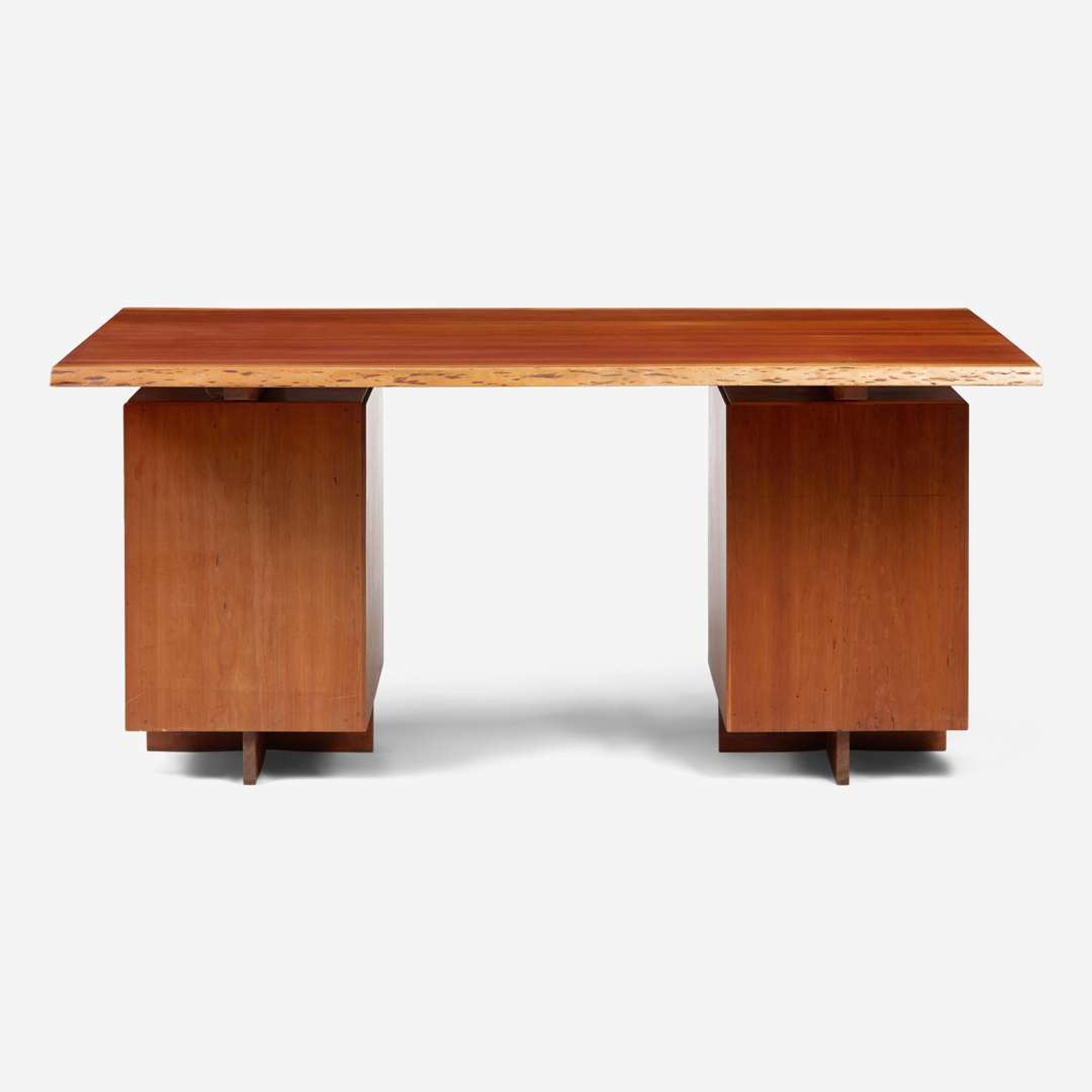 George Nakashima (American, 1905-1990) Double-Pedestal Desk, New Hope, Pennsylvania, 1963