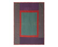 An Amish Wool and Cotton "Center Square" Pattern Quilt, Early 20th Century