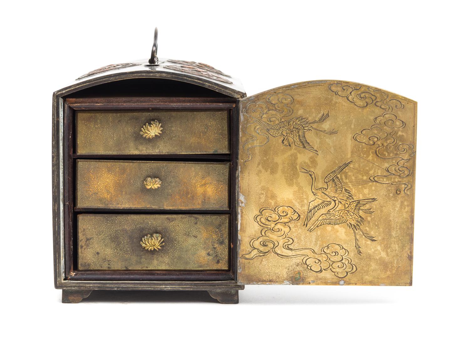 A Mixed Metal Box Height 4 3/4 inches. — 19TH CENTURY