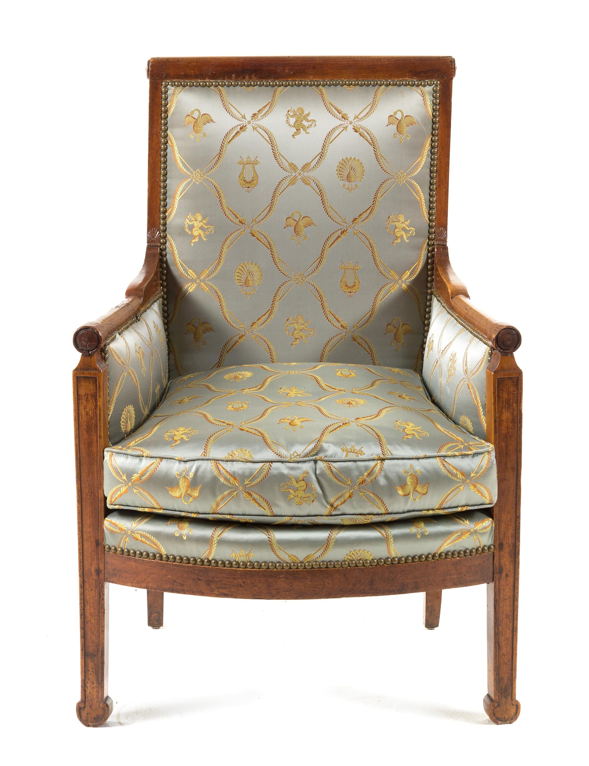An Empire Mahogany Bergere — 19TH CENTURY