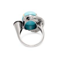 GEMSTONE AND DIAMOND RING