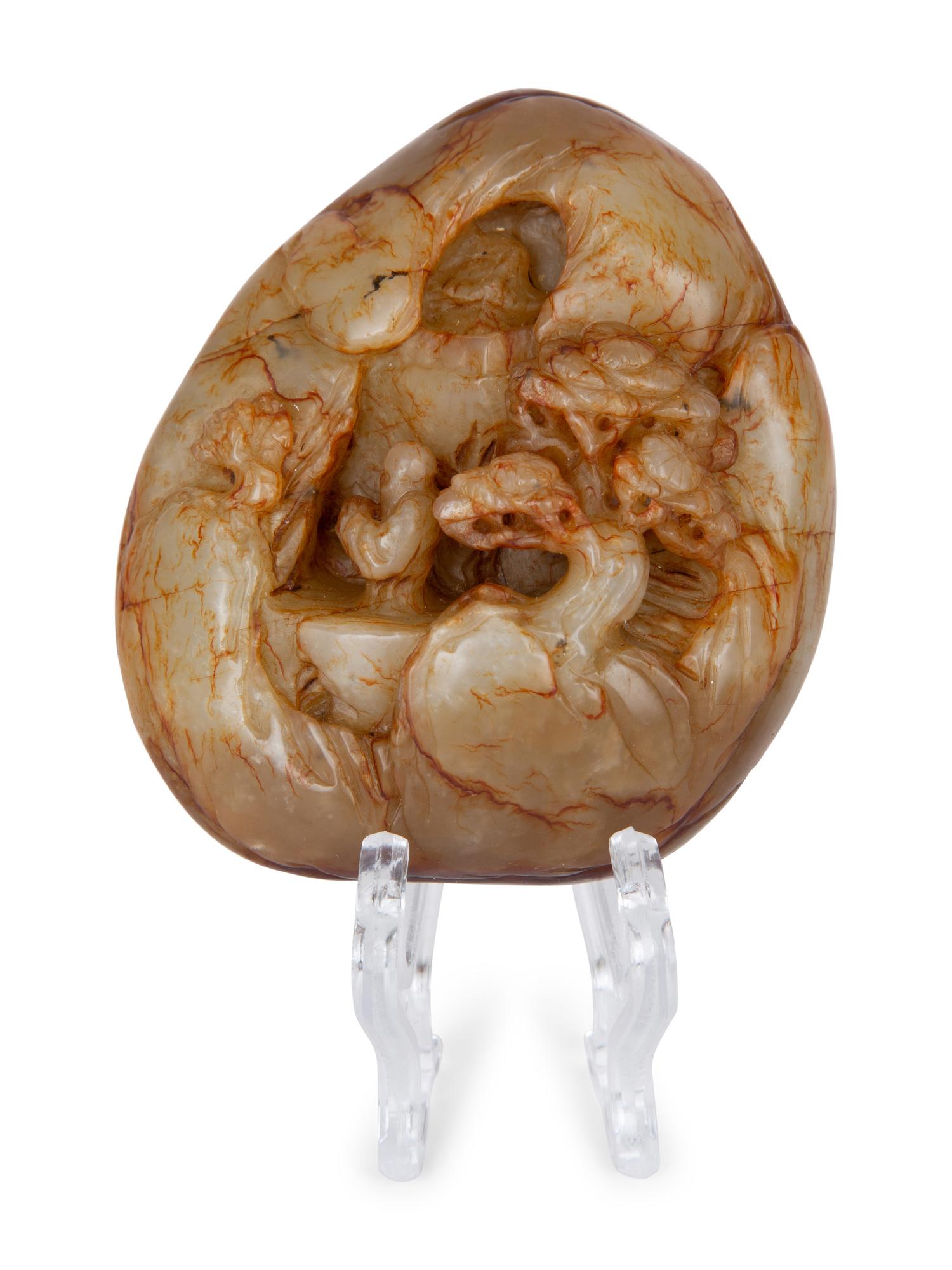 A Carved Hardstone Mountainscape — 19TH/20TH CENTURY