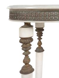 A Continental Gilt Bronze and Marble Side Table
