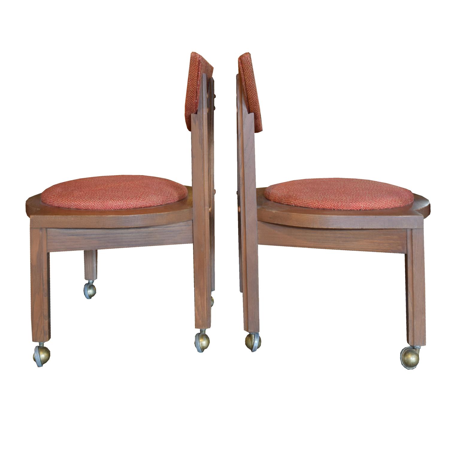 A Pair Side Chairs, after Frank Lloyd Wright, 22" W x 20" D x 30.5" H — United States, Circa 1953