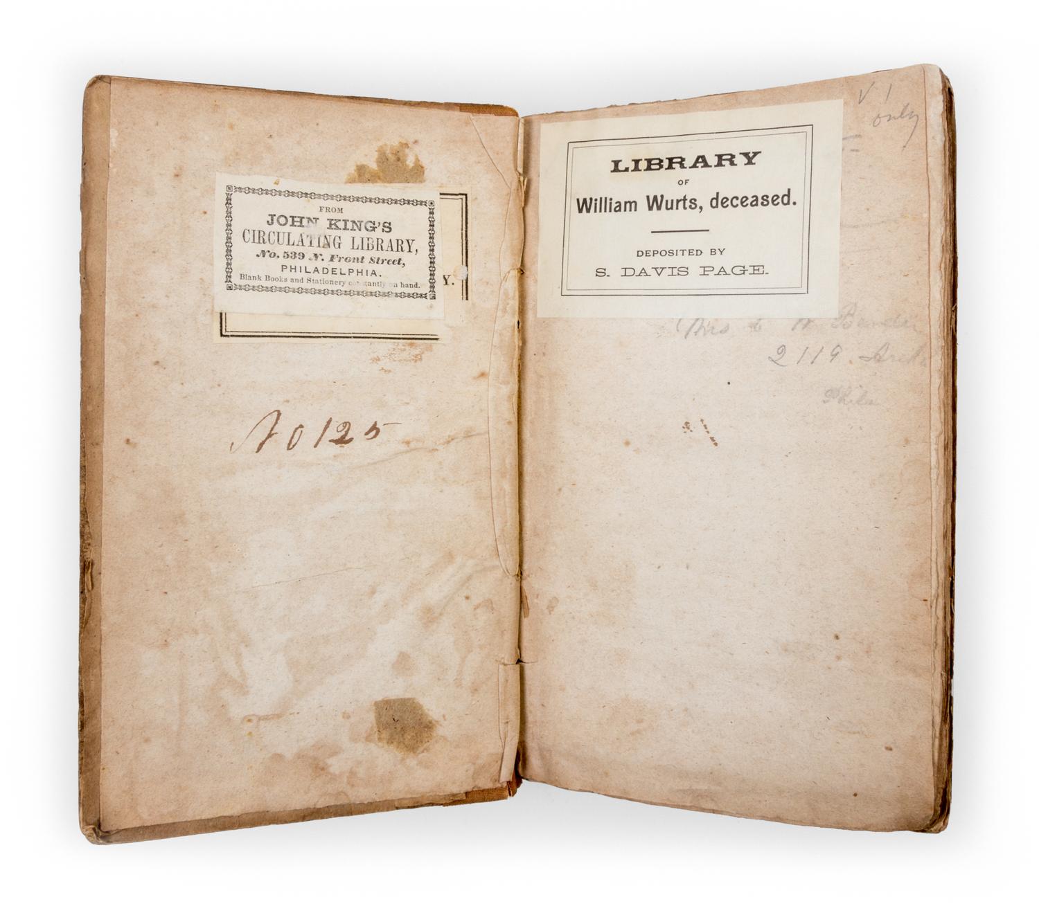 SHELLEY, MARY WOLLSTONECRAFT. Frankenstein, or, The Modern Prometheus. Philadelphia, 1833. Vol. 1 only. First American edition.