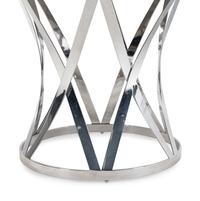 A Contemporary Chrome and Marble-Top Dining Table
