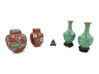 Five Chinese Cloisonné Enamel Articles