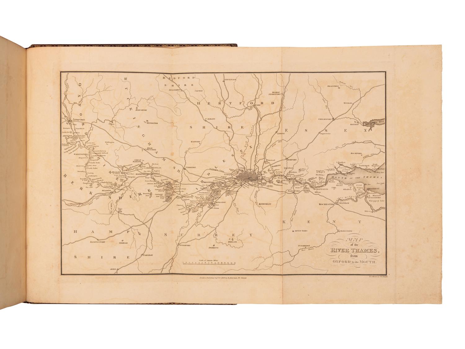 WESTALL, William (1781-1850) and Samuel OWEN (ca 1769-1857). Picturesque Tour of the River Thames. London: R. Ackermann, 1828.