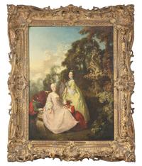Famille au Jardin (Mme Pompadour et sa Mère )