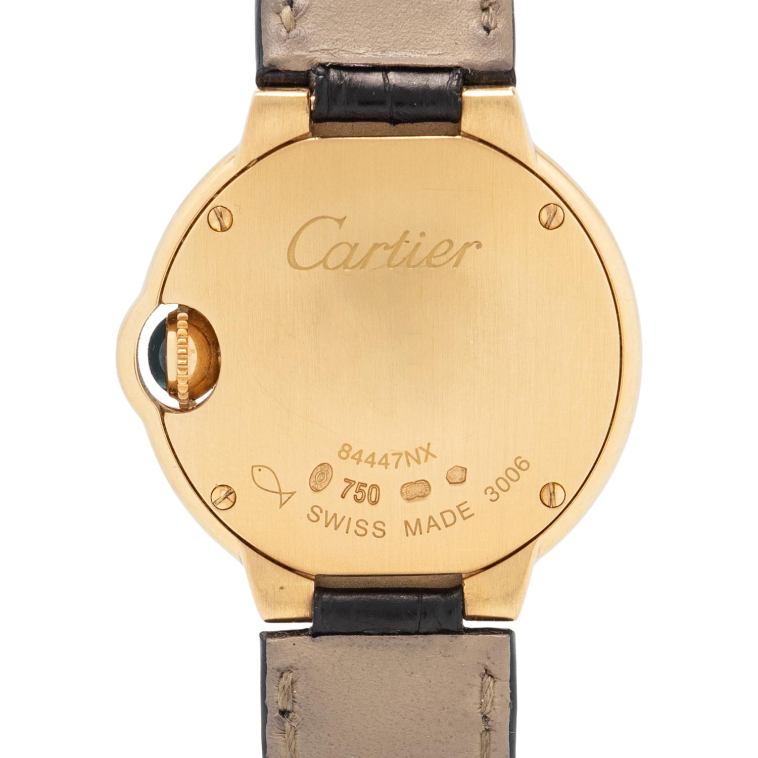 CARTIER, REF. 3006 18K YELLOW GOLD 'BALLON BLEU' WATCH