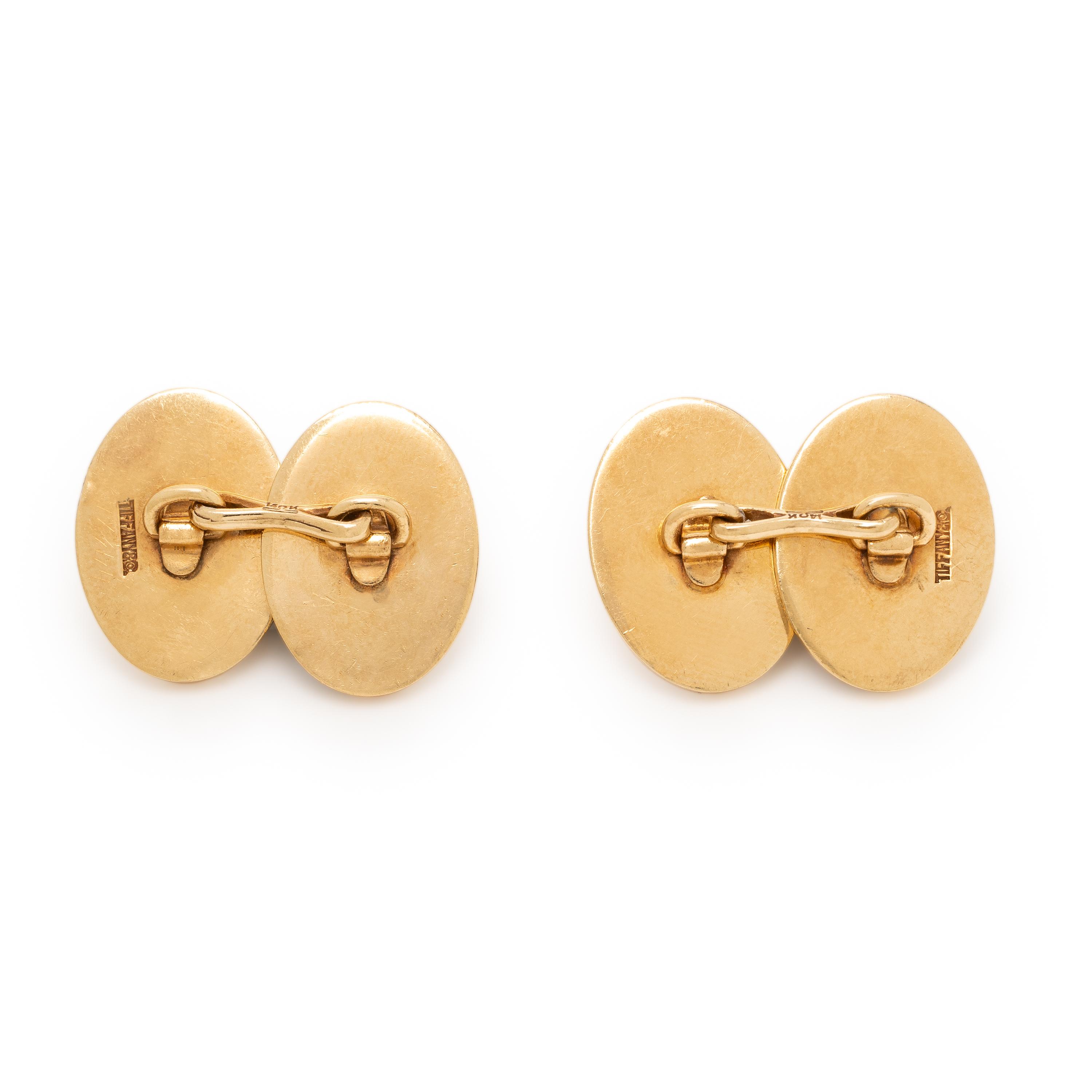 Tiffany & Co., Yellow Gold Cufflinks