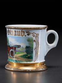 A Motorist's Porcelain Occupational Shaving Mug Belonging to Fred Straub